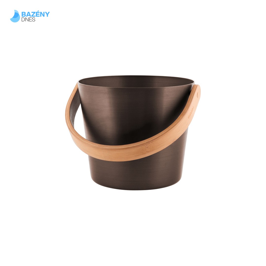 RENTO Saunové vědro hliníkové 5l - tm. hnědá
