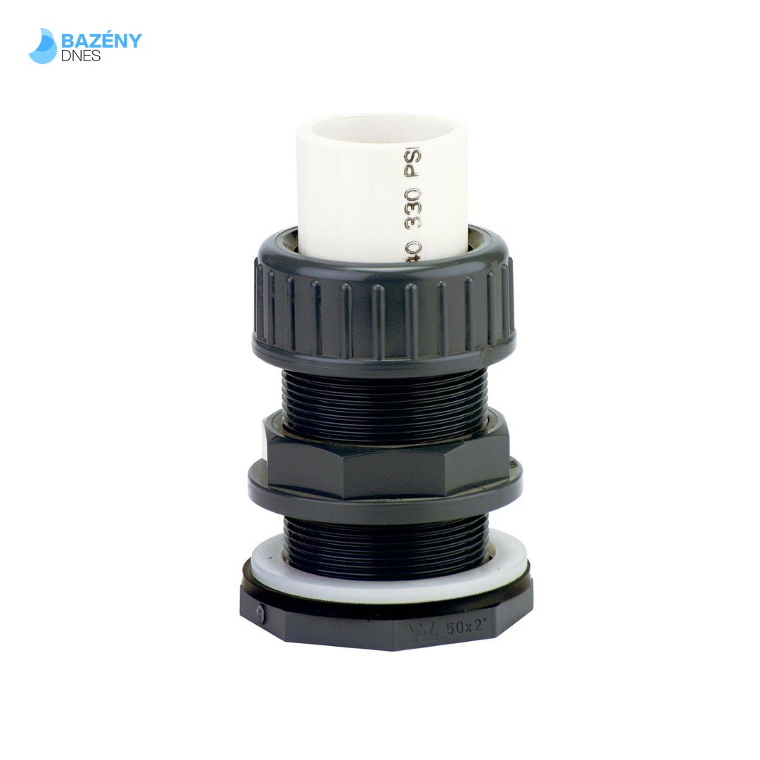 PVC tvarovka - Průchodka stahovací 63 x 2 1/2“ ext.