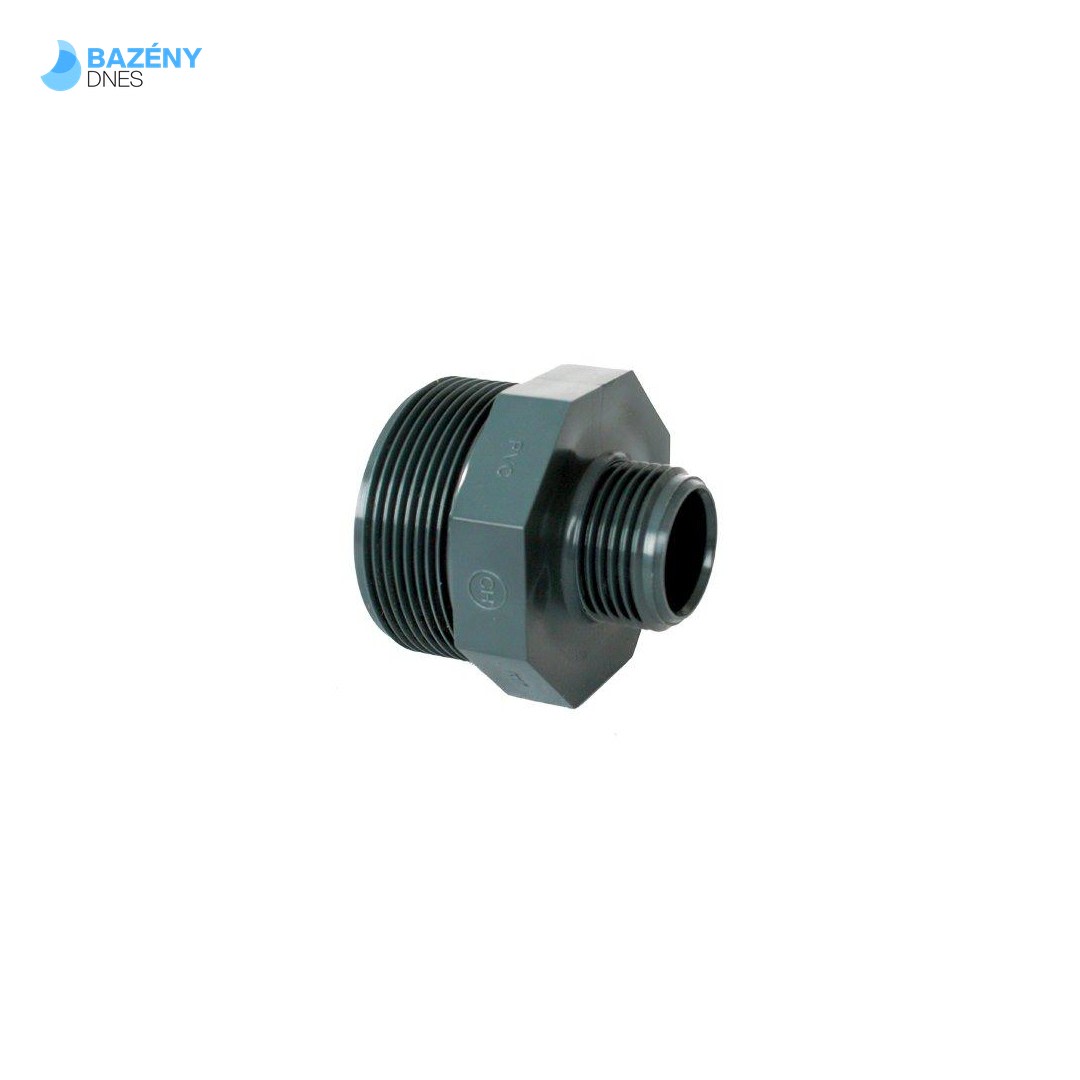 PVC tvarovka - Dvojnipl redukovaný 1“ x 3/4“ ext.