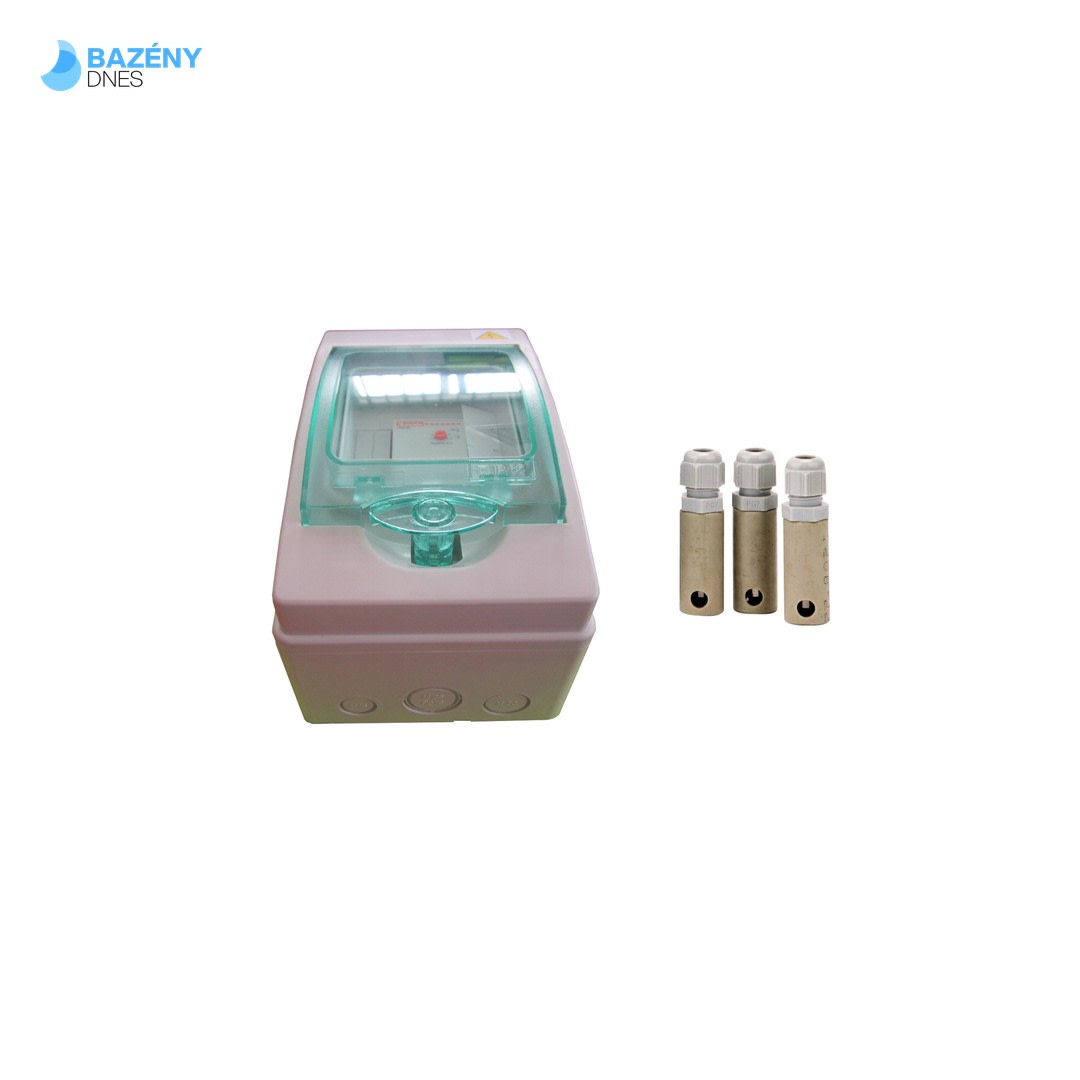 Elektronické automatické hlídání hladiny v rozvaděči + 3x sonda