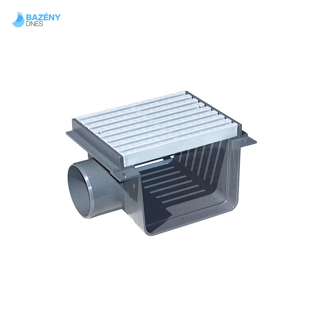 Přelivový žlábek - Středová spojka s roštem PVC