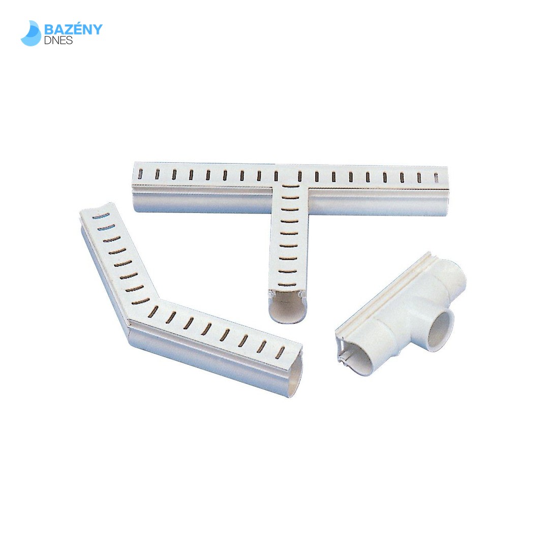 Odvodňovací žlábek s mřížkou (rohový kus 135°)