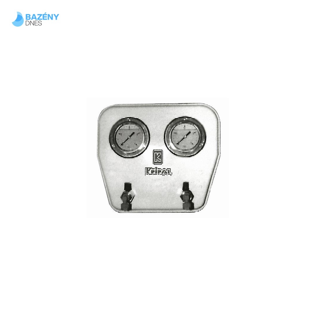 Dvojitý horizontální panel s dvěma glycerinovými manometry