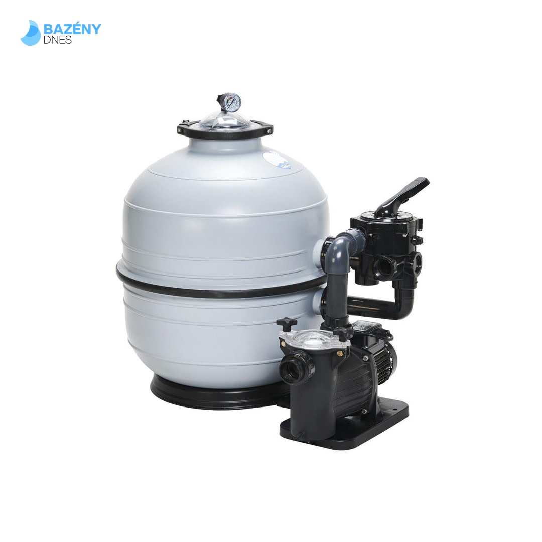 Filtrační zařízení - KIT MIDI 600, 12 m3/h, 230 V, 6 - ti cest. boč. ventil, čerp. FreeFlo