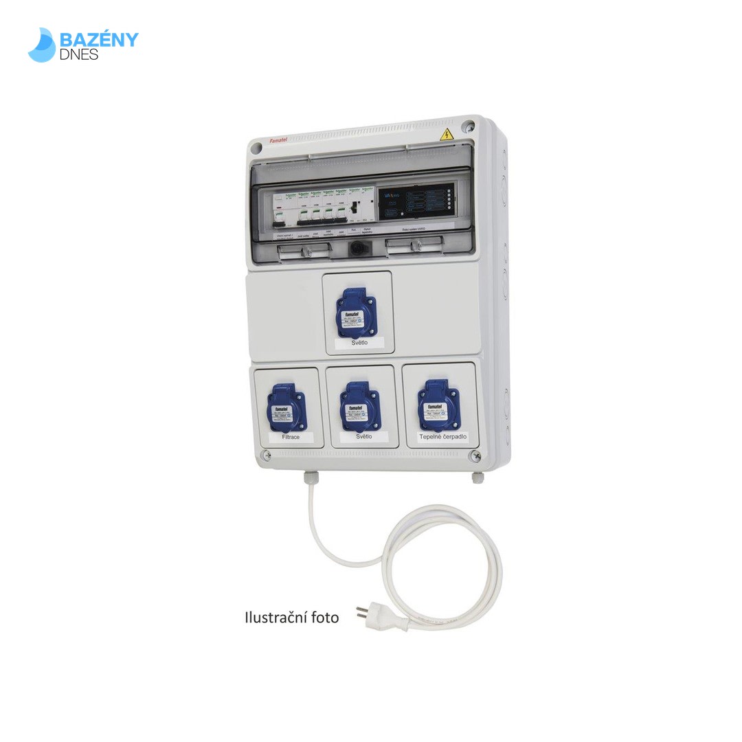 Automatika VArio F1SP1AT - Filtrace + Světla + Protiproud 230V + Dávkování bez vlastního měření + Tepelné čerpadlo