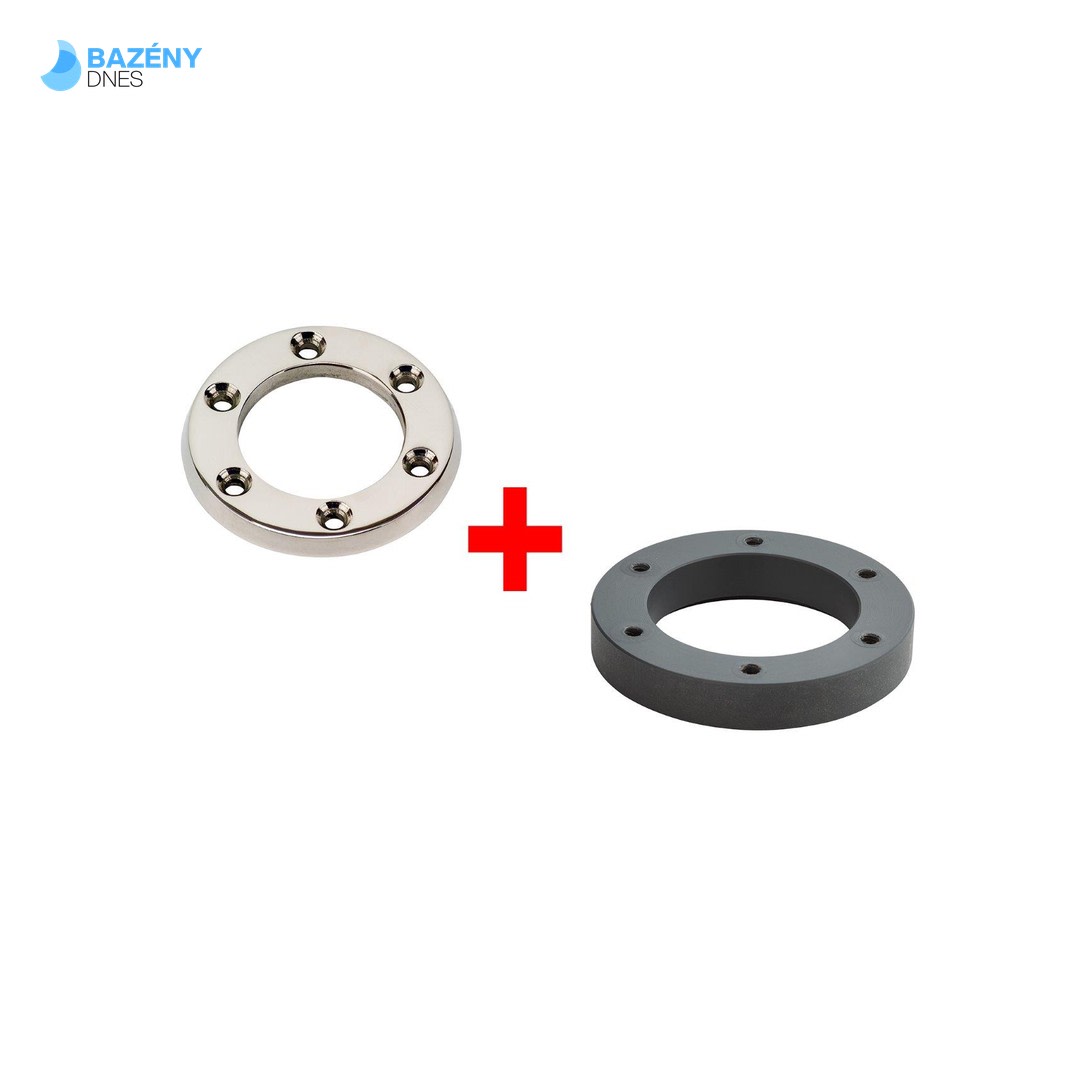 Nerezová příruba + plastový kroužek pro minitrysku do fólie