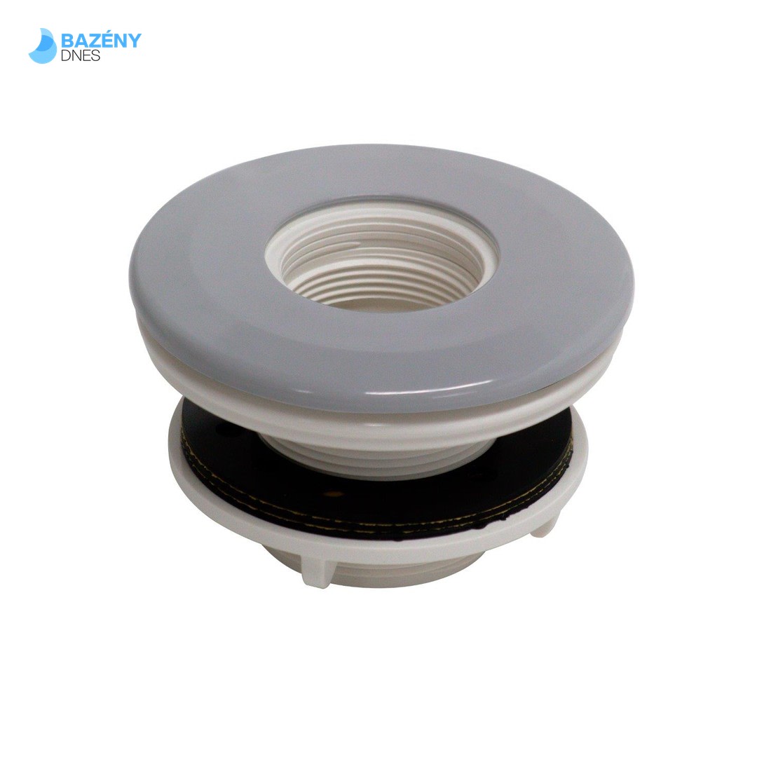 Tryska VA světle šedá - - stočená, pro světla 1, 5", pro fólivoé bazény (RAL7004)