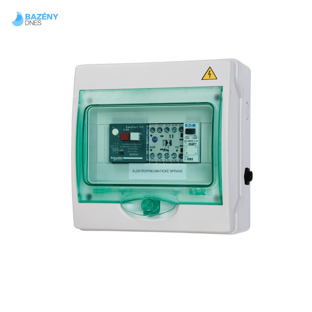 El. ovládání - spínání protiproudu 9 - 14A, pulzní spínač; 1, 2 - - 2, 6kW