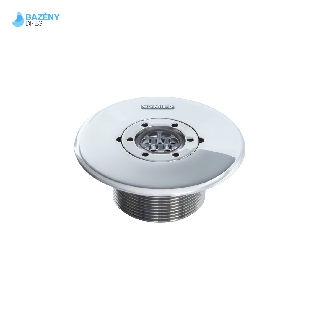 Vtoková tryska VAMILA nerez s transparentní kuličkou 7 x 6, 5 mm - zapuštěná