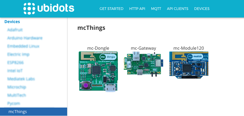 mcThings in Ubidots