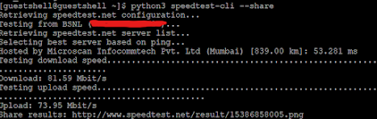 Cisco Speed Test