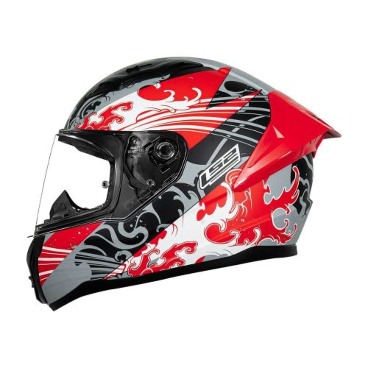 CASCO INTEGRAL LS2 FF810 KAME NM/ROJO VISOR CLARO - ECE2206