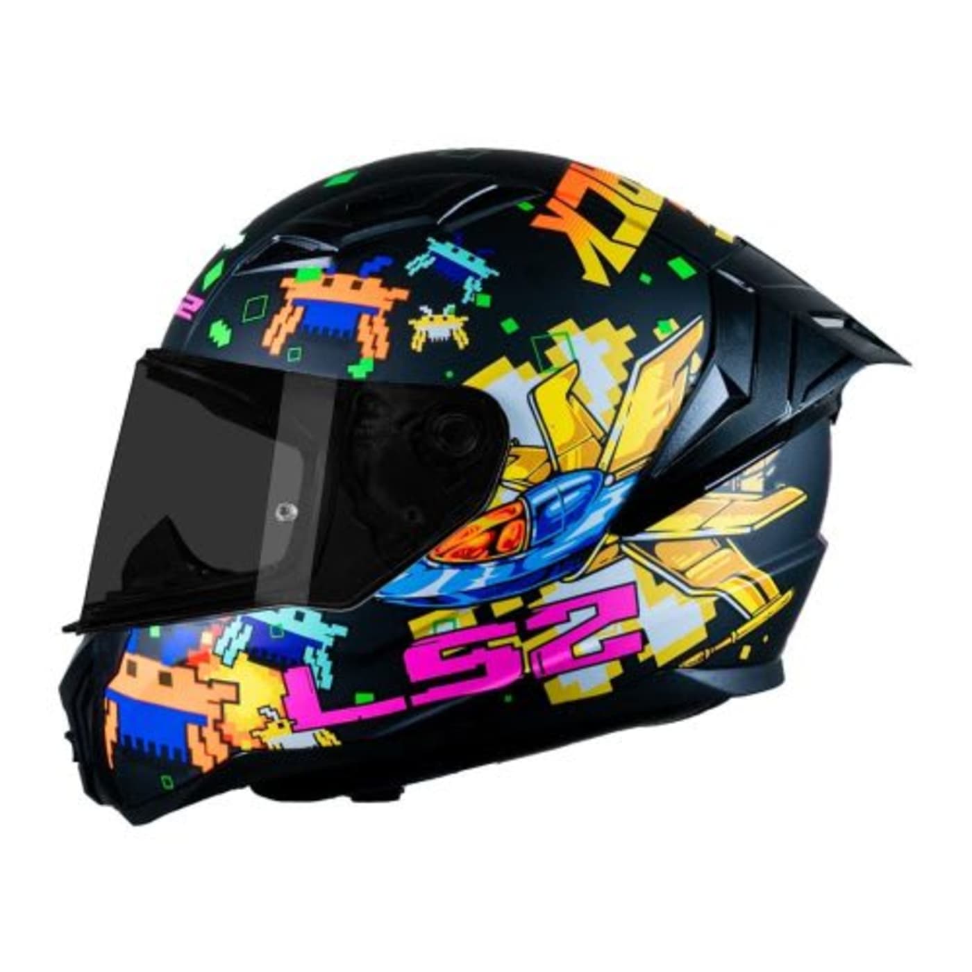CASCO INTEGRAL LS2 FF810 SPACE NM/AMARILLO/ROJO VISOR OSCURO - ECE2206