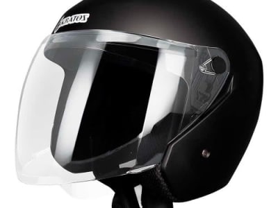 CASCO ABIERTO KRATOZ CC K10 SOLID NEGRO MATE VISOR CLARO DOT