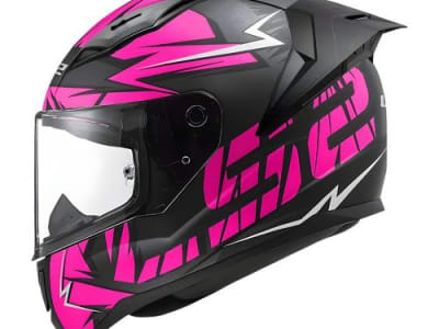 CASCO INTEGRAL LS2 FF810 CROMO NM/ROSADO VISOR CLARO - ECE2206