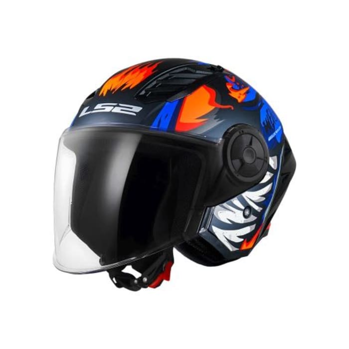 CASCO ABIERTO LS2 OF616 WEILER NM/AZUL/NARANJA - ECE2206