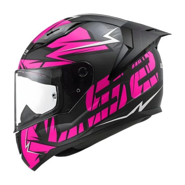 CASCO INTEGRAL LS2 FF810 CROMO NM/ROSADO VISOR CLARO - ECE2206