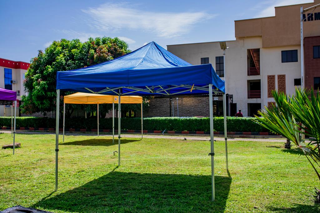 blue gazebo