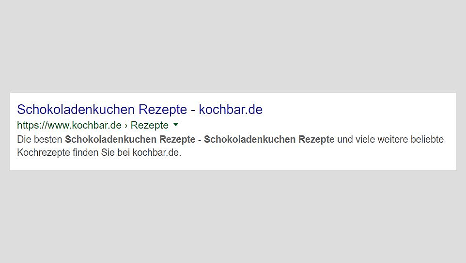 Screenshot eines klassischen Rich Snippets
