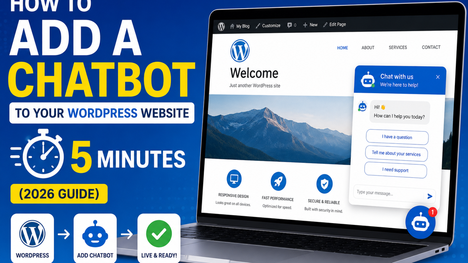 How to Add a Chatbot to Your WordPress Website in 5 Minutes (2026 Guide)