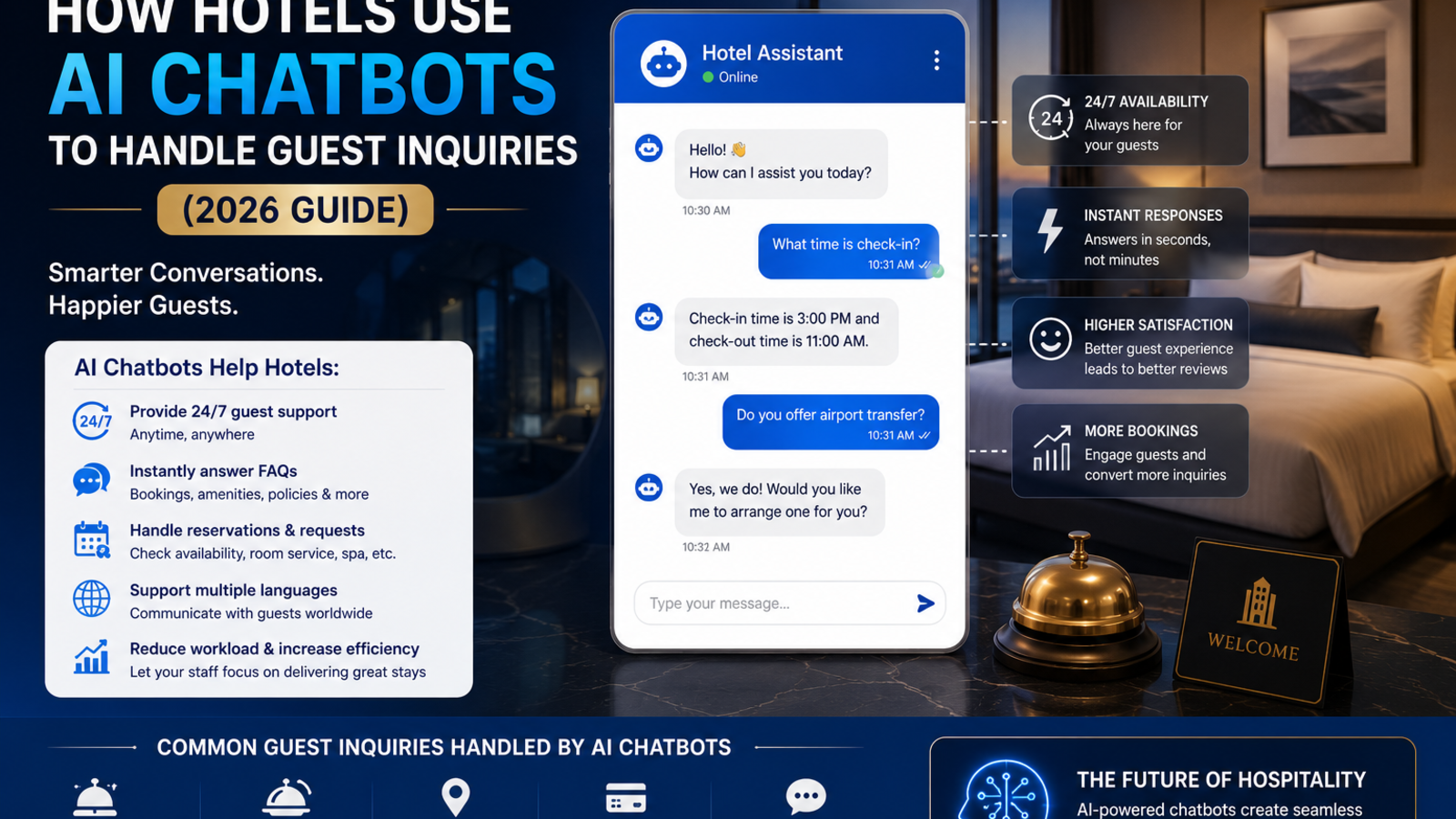 How Hotels Use AI Chatbots to Handle Guest Inquiries (2026 Guide)