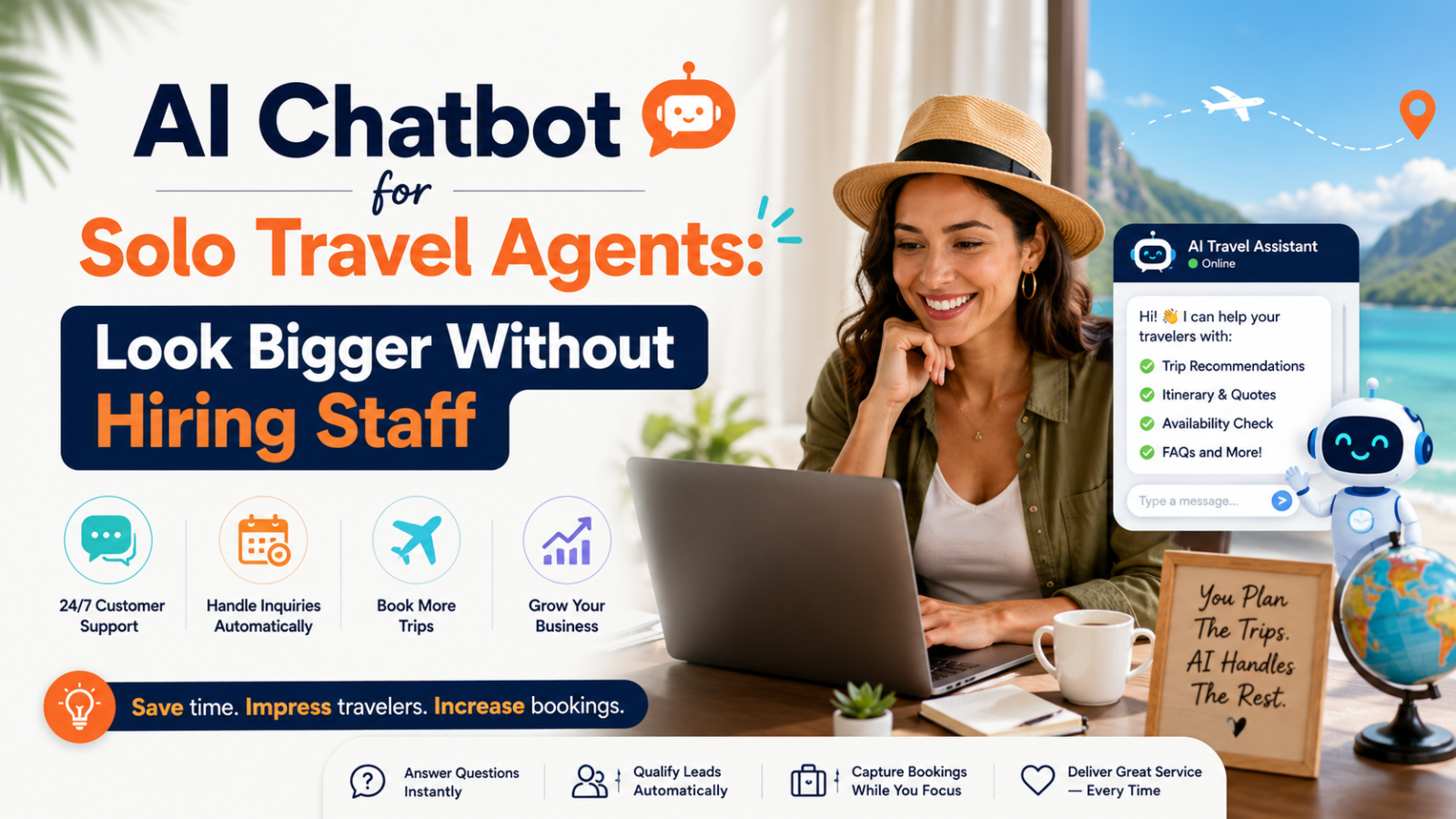 AI Chatbot for Solo Travel Agents: Look Bigger Without Hiring Staff