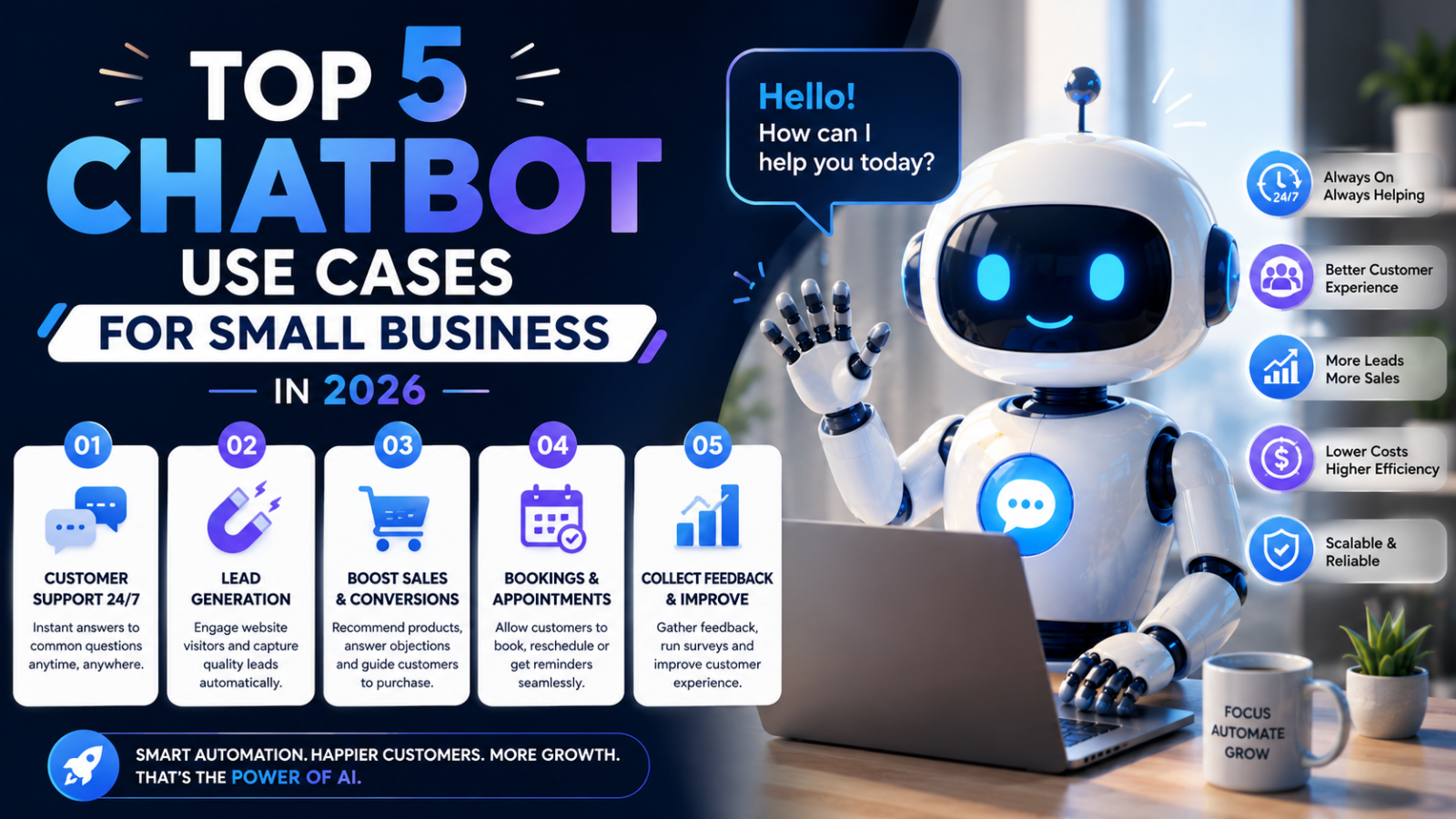 Top 5 Chatbot Use Cases for Small Business in 2026