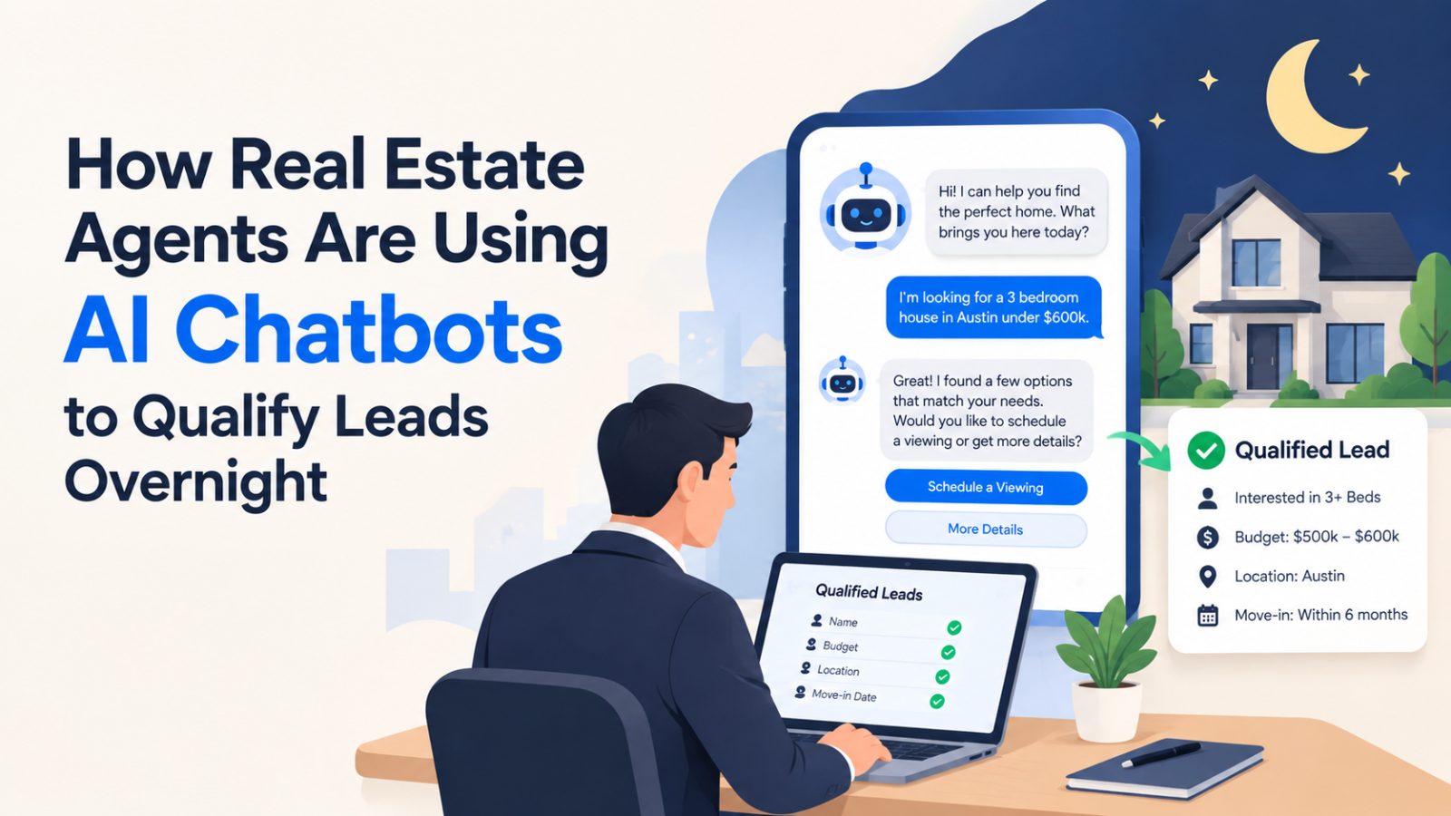 How Real Estate Agents Are Using AI Chatbots to Qualify Leads Overnight