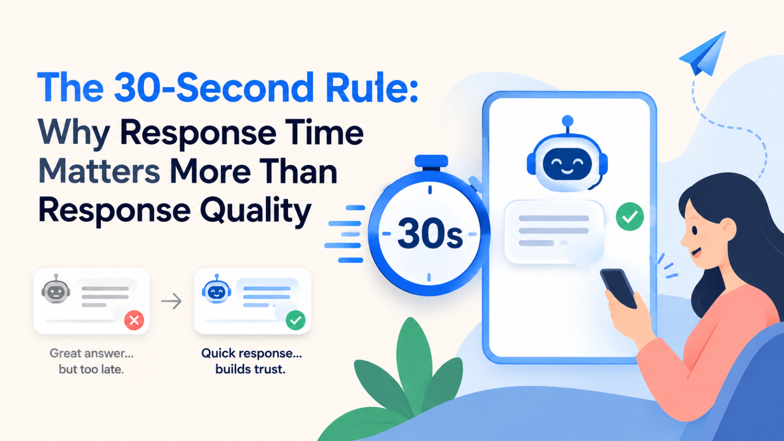 The 30-Second Rule: Why Response Time Matters More Than Response Quality