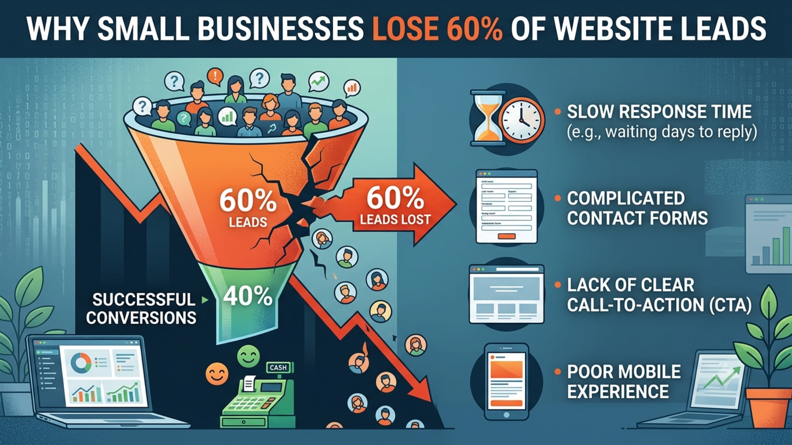 Why Small Businesses Lose 60% of Website Leads