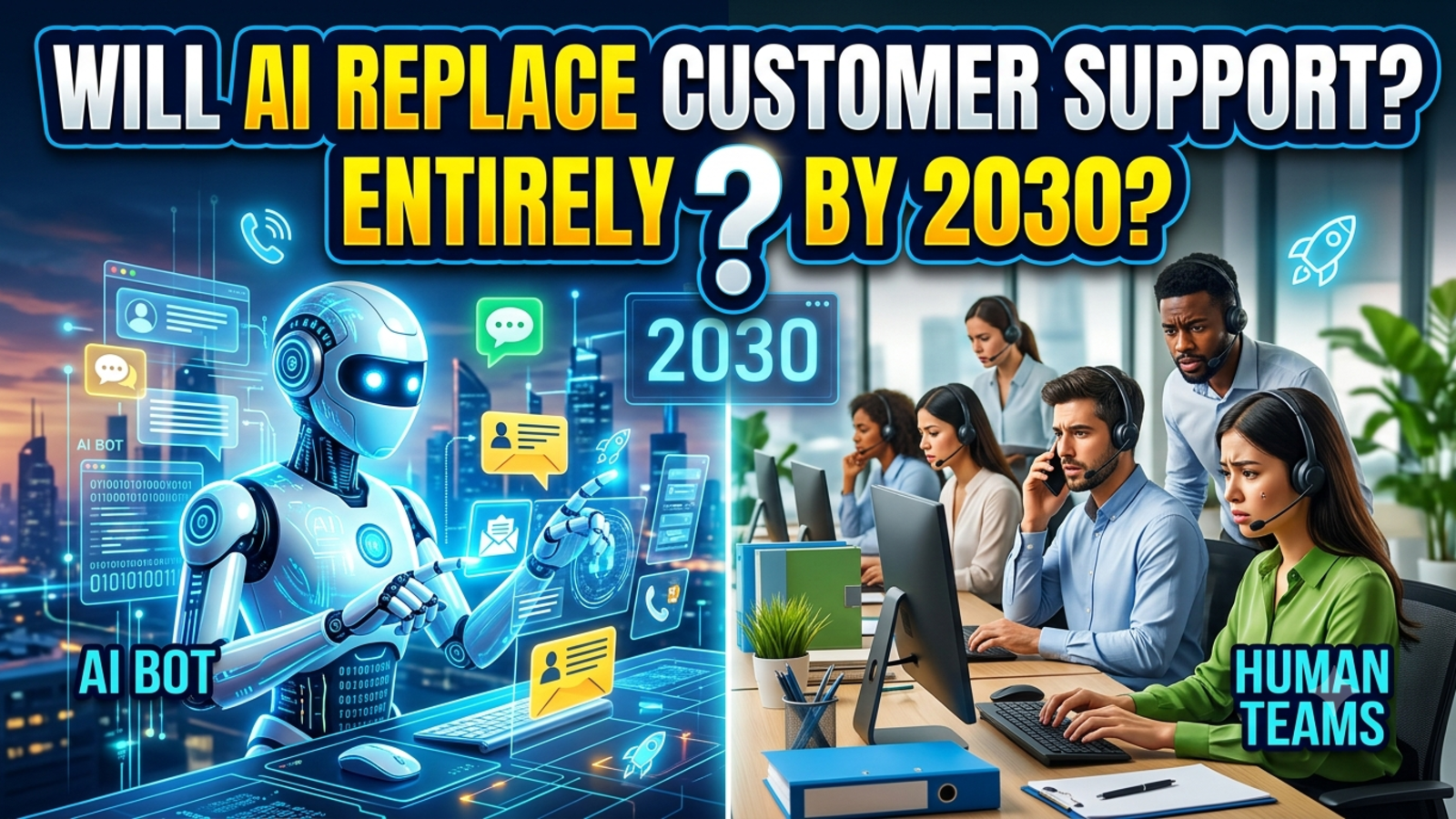 Will AI Replace Customer Support Teams Entirely by 2030?