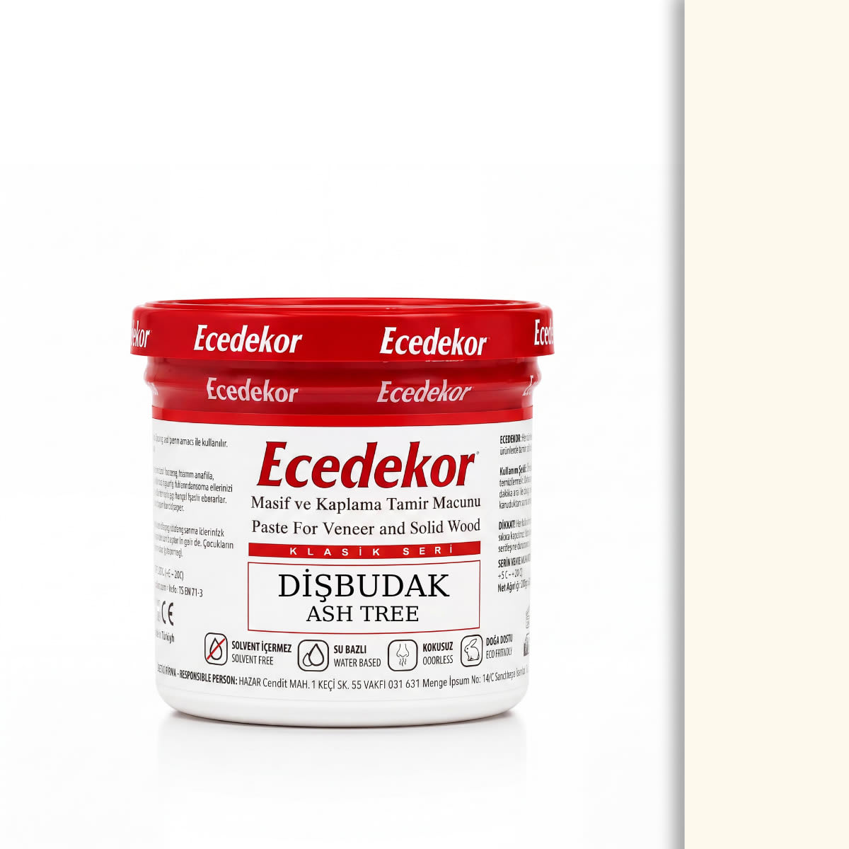 Ecedekor Ahşap Dolgu Macunu Bardak (200gr) — Dişbudak