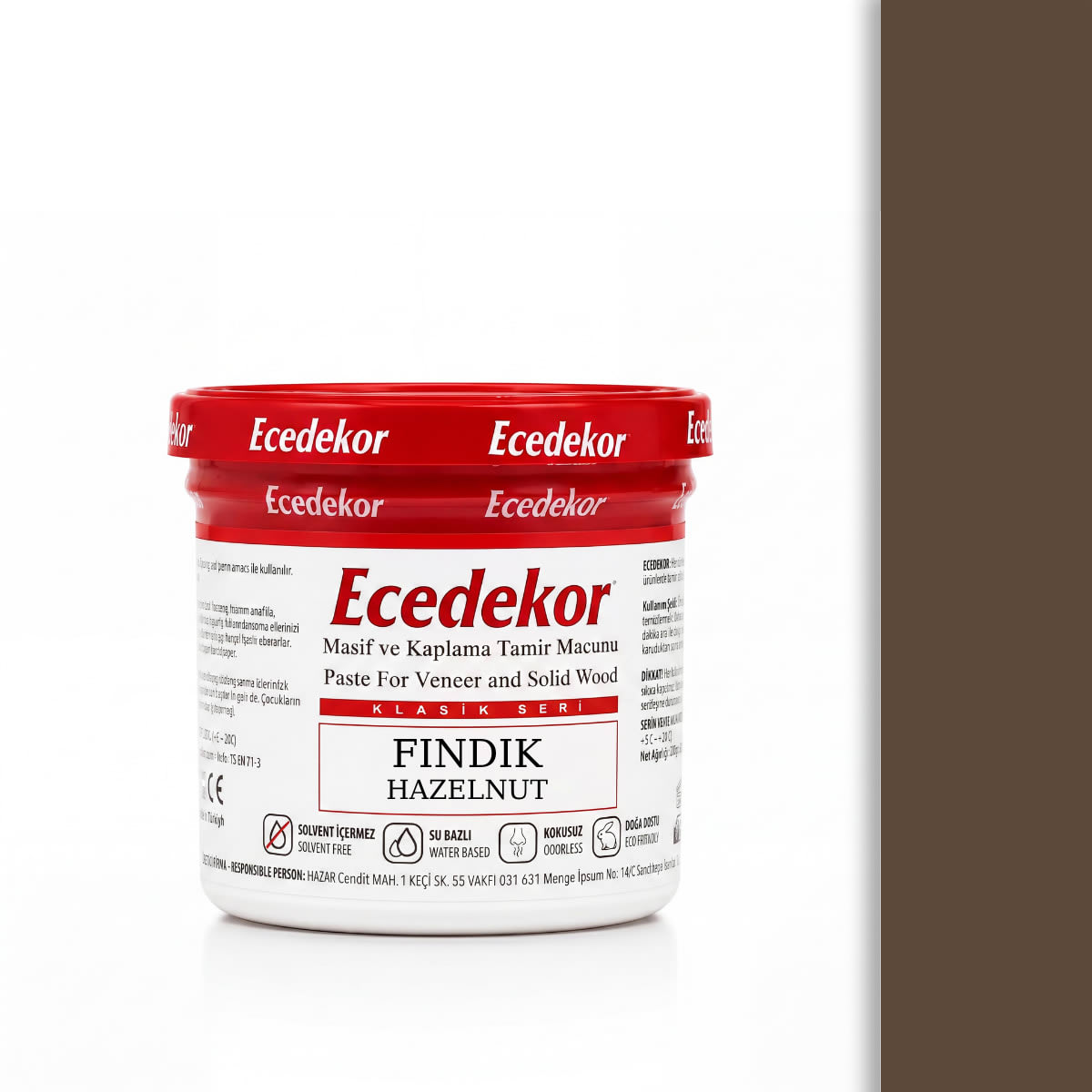 Ecedekor Ahşap Dolgu Macunu Bardak (200gr) — Fındık