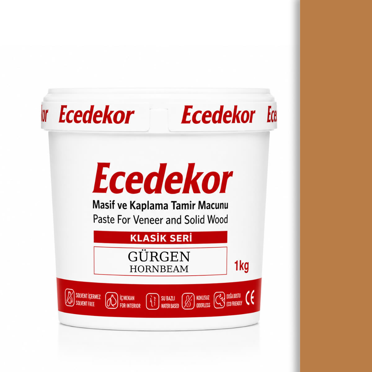 Ecedekor Ahşap Dolgu Macunu Kova (1000gr) — Gürgen