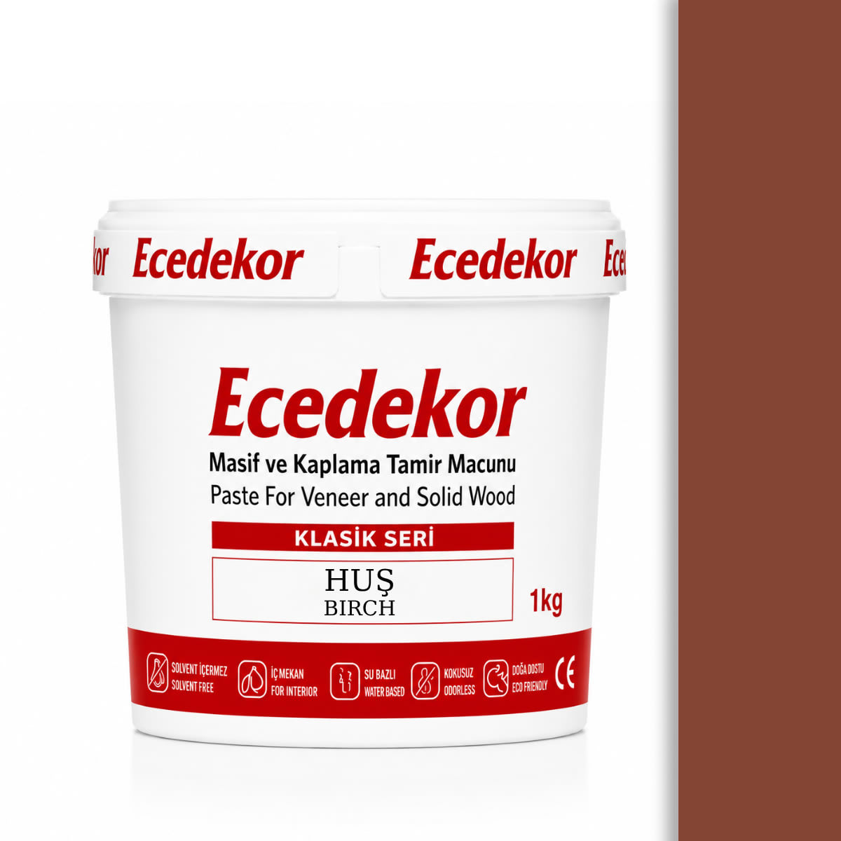 Ecedekor Ahşap Dolgu Macunu Kova (1000gr) — Huş