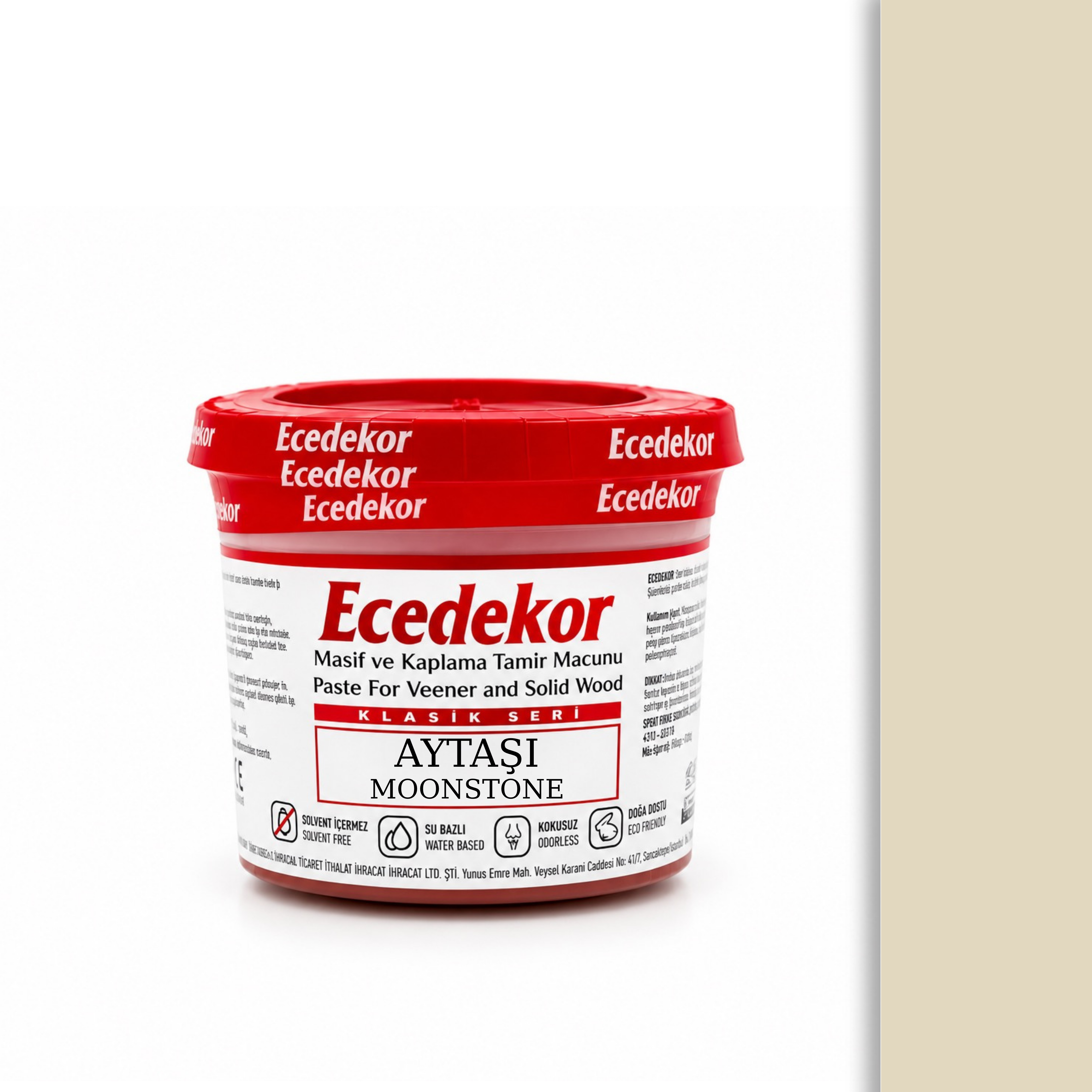 Ecedekor Holzspachtelmasse, Becher (200 g) — Mondstein