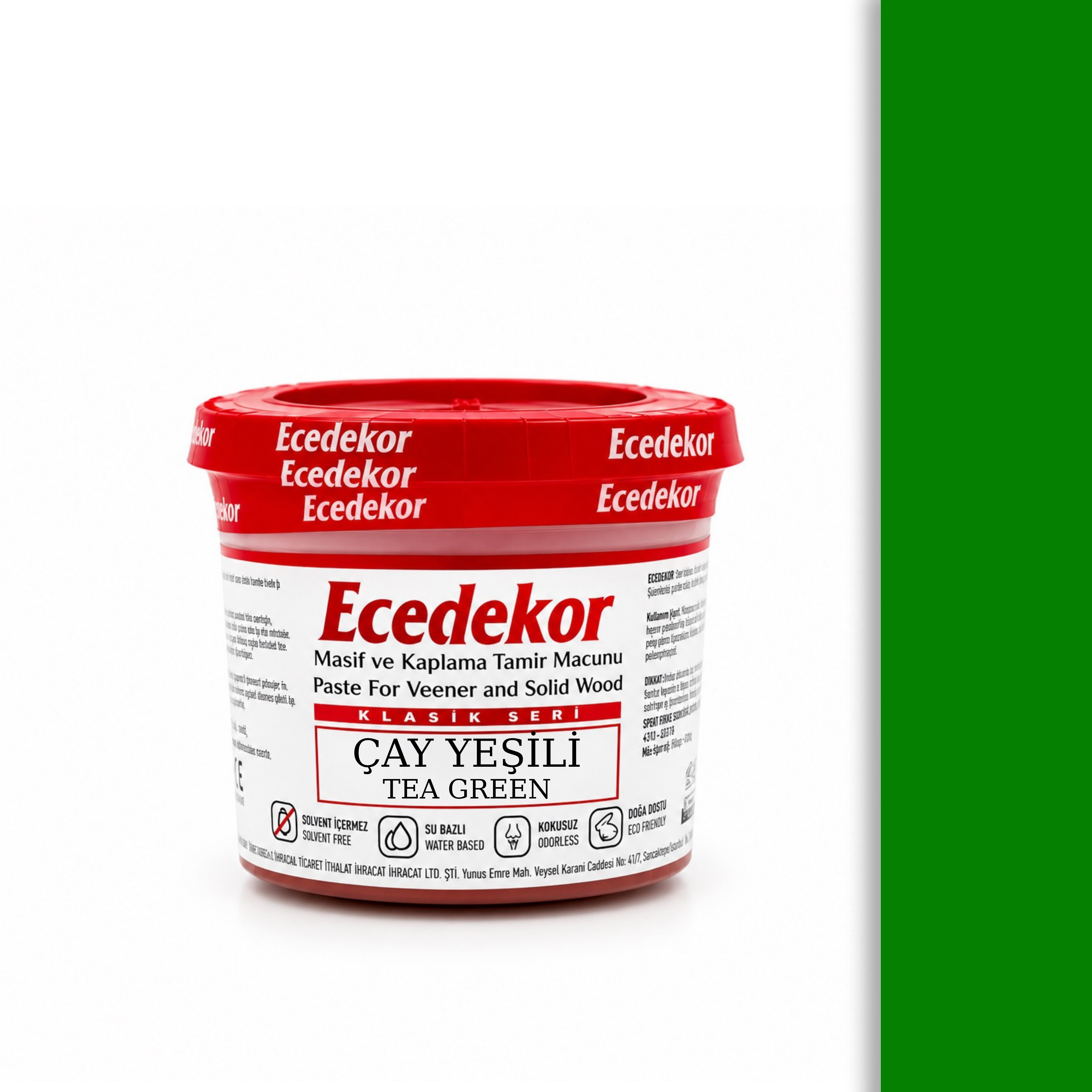 Ecedekor Holzspachtelmasse, Becher (200 g) — Grüner Tee