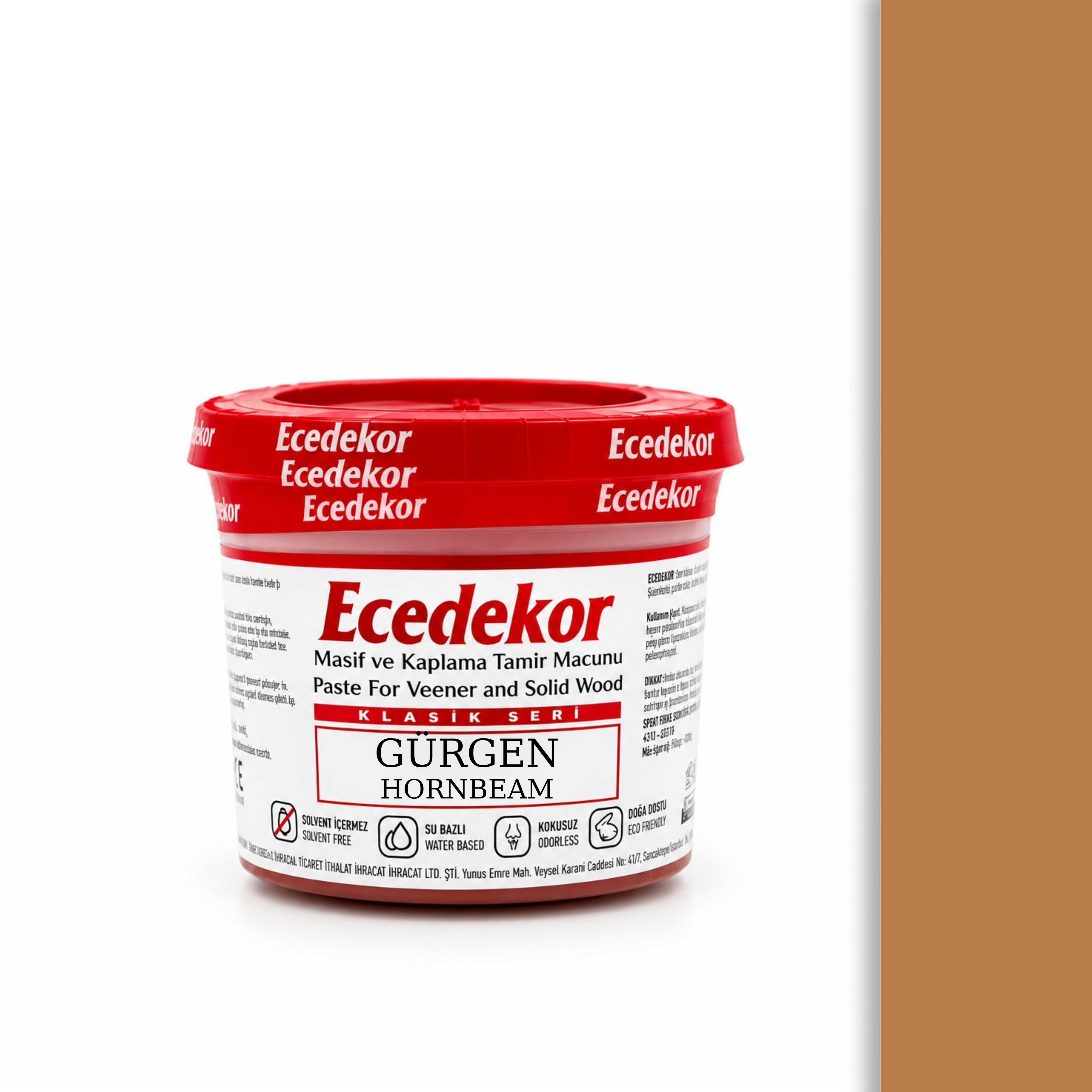 Ecedekor Holzspachtelmasse, Becher (200 g) — Hainbuche