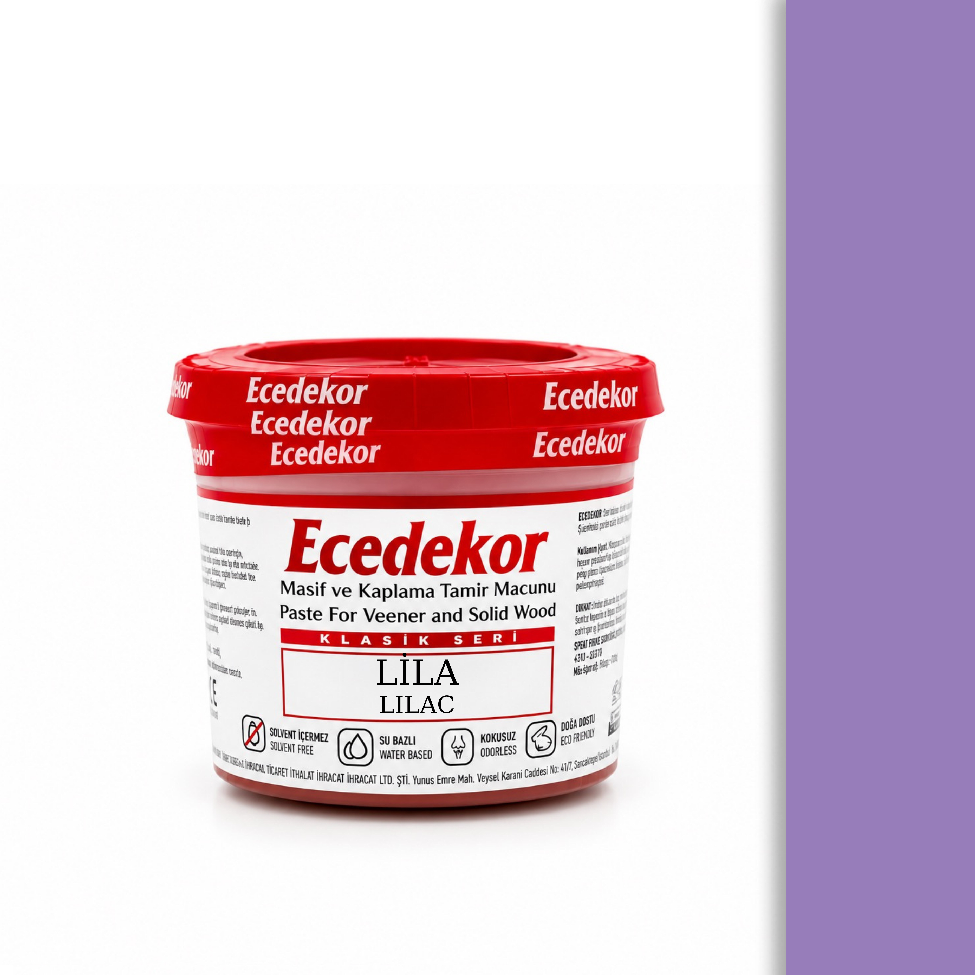 Ecedekor Holzspachtelmasse, Becher (200 g) — Lila