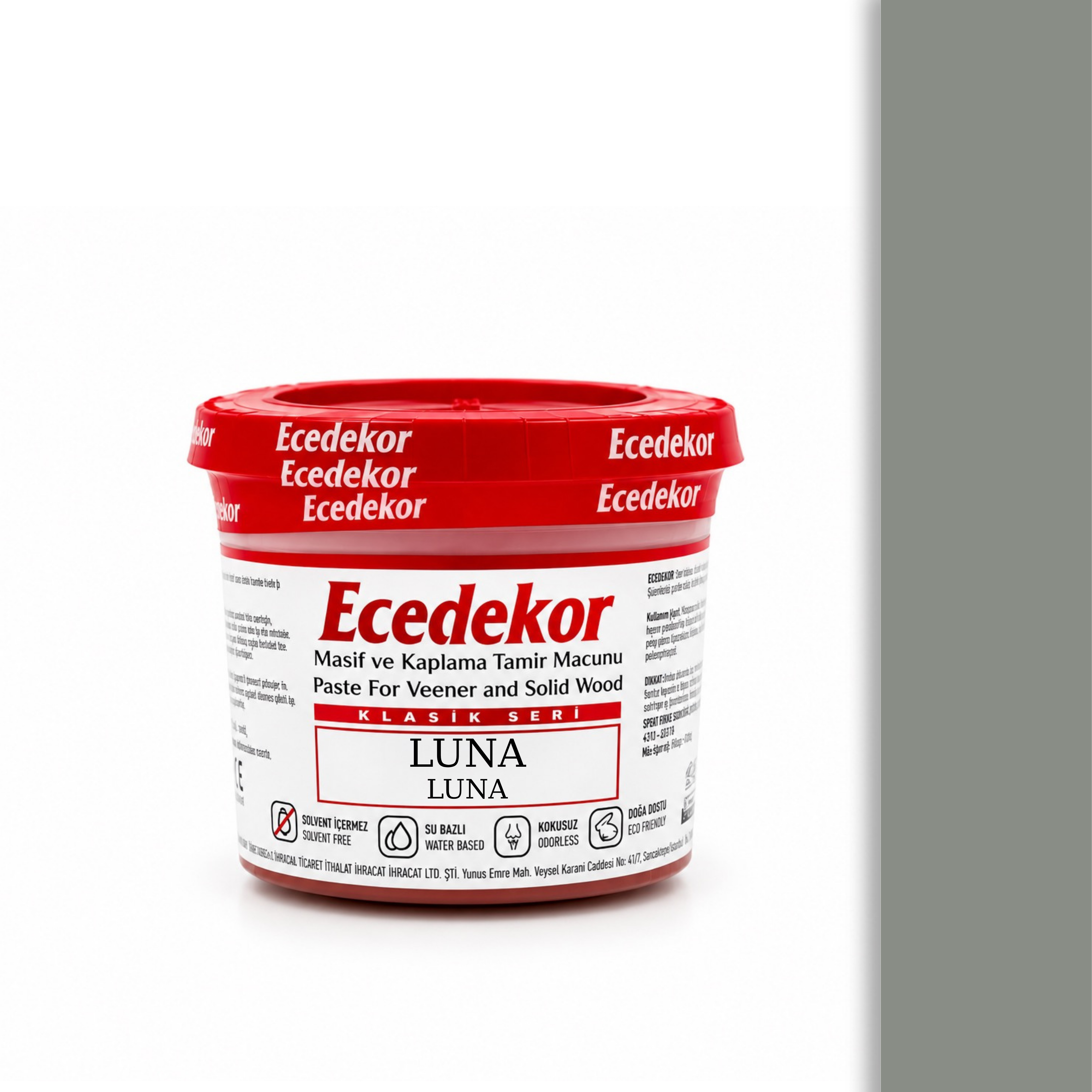 Ecedekor Holzspachtelmasse, Becher (200 g) — Luna