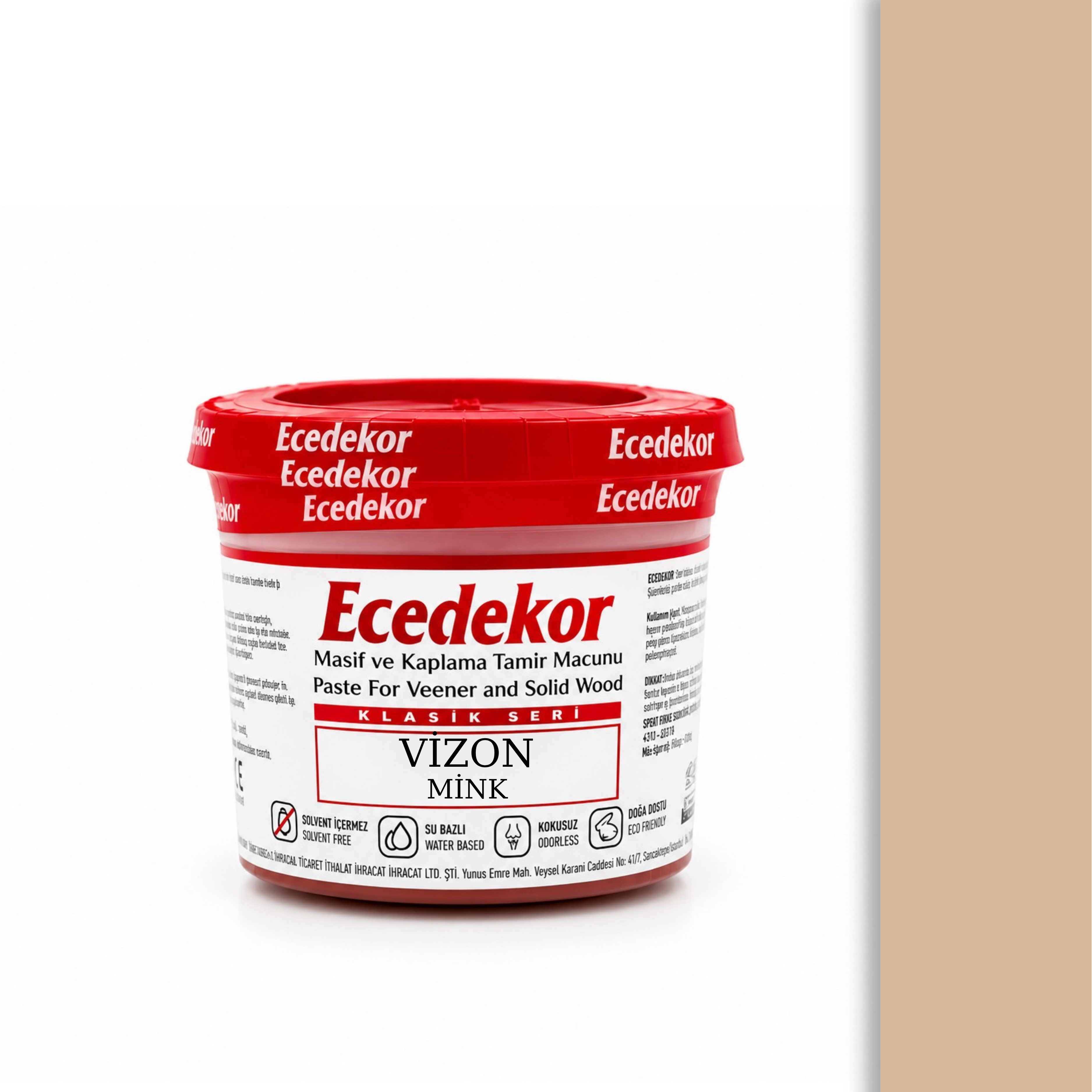 Ecedekor Holzspachtelmasse, Becher (200 g) — Vizon