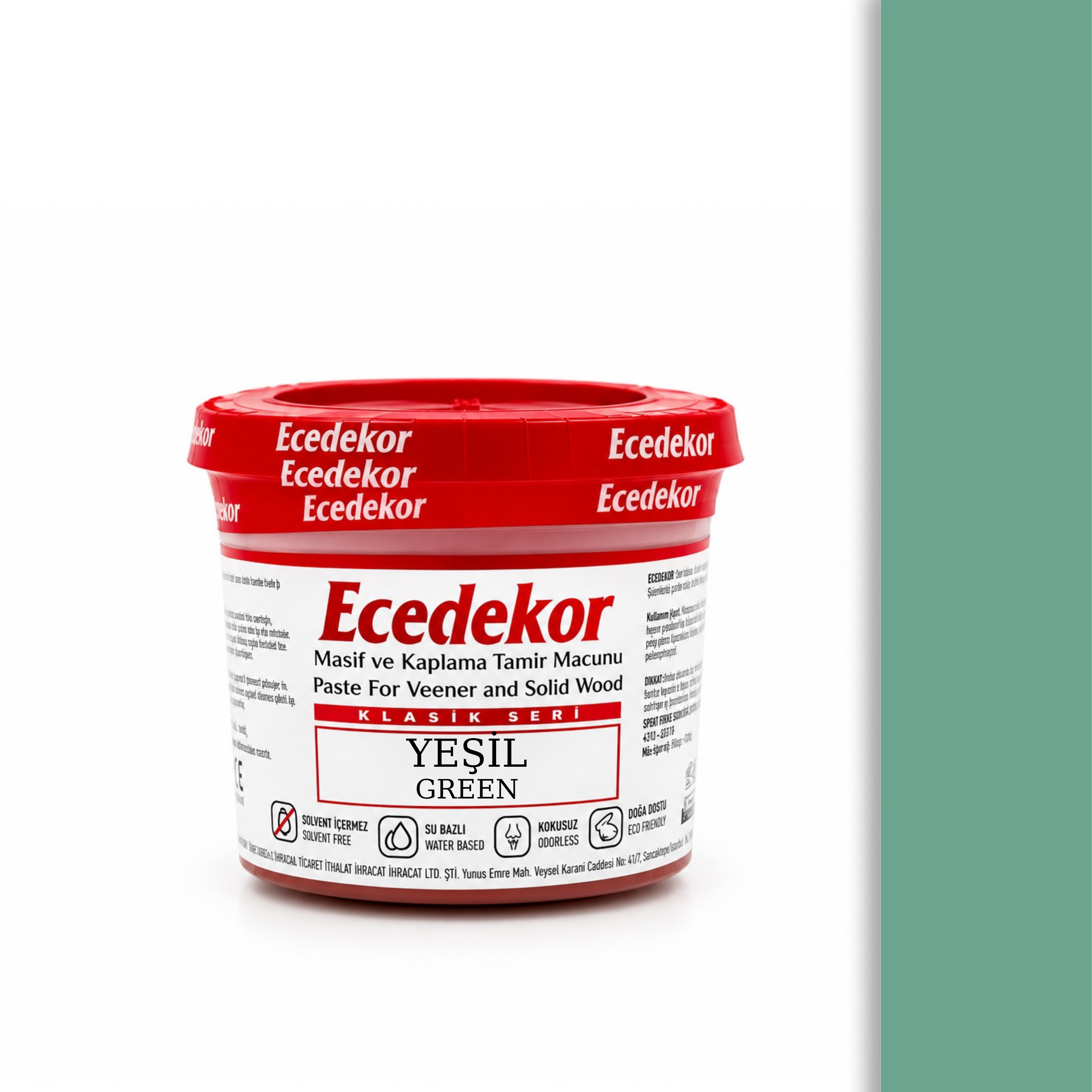 Ecedekor Holzspachtelmasse, Becher (200 g) — Grün