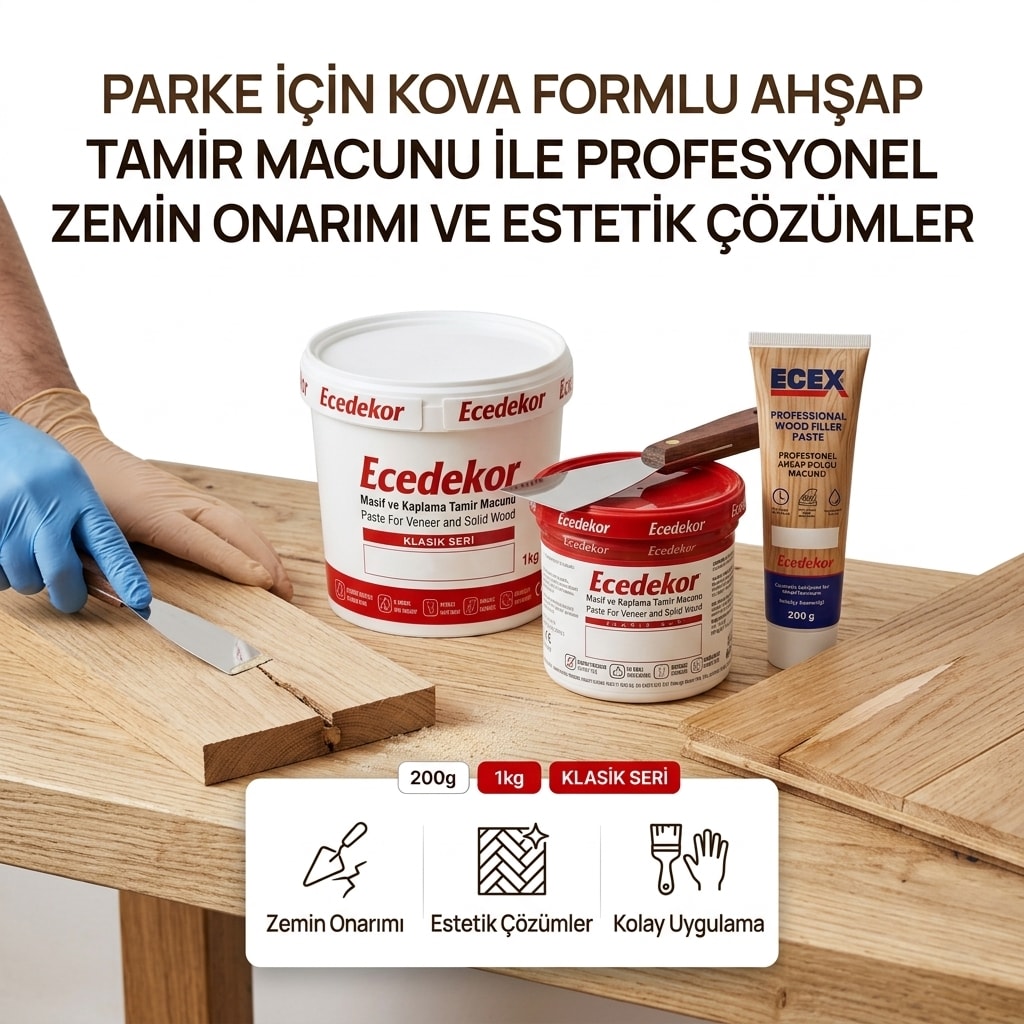 Parke İçin Kova Formlu Ahşap Tamir Macunu İle Profesyonel Zemin Onarımı ve Estetik Çözümler