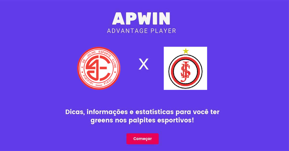 4 de Julho x Juventude MA Estat&iacute;sticas | 04/06/2022 | APWin
