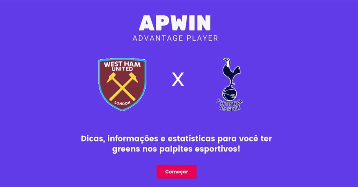 West Ham United x Tottenham Hotspur Estatísticas | 31/08/2022 | APWin