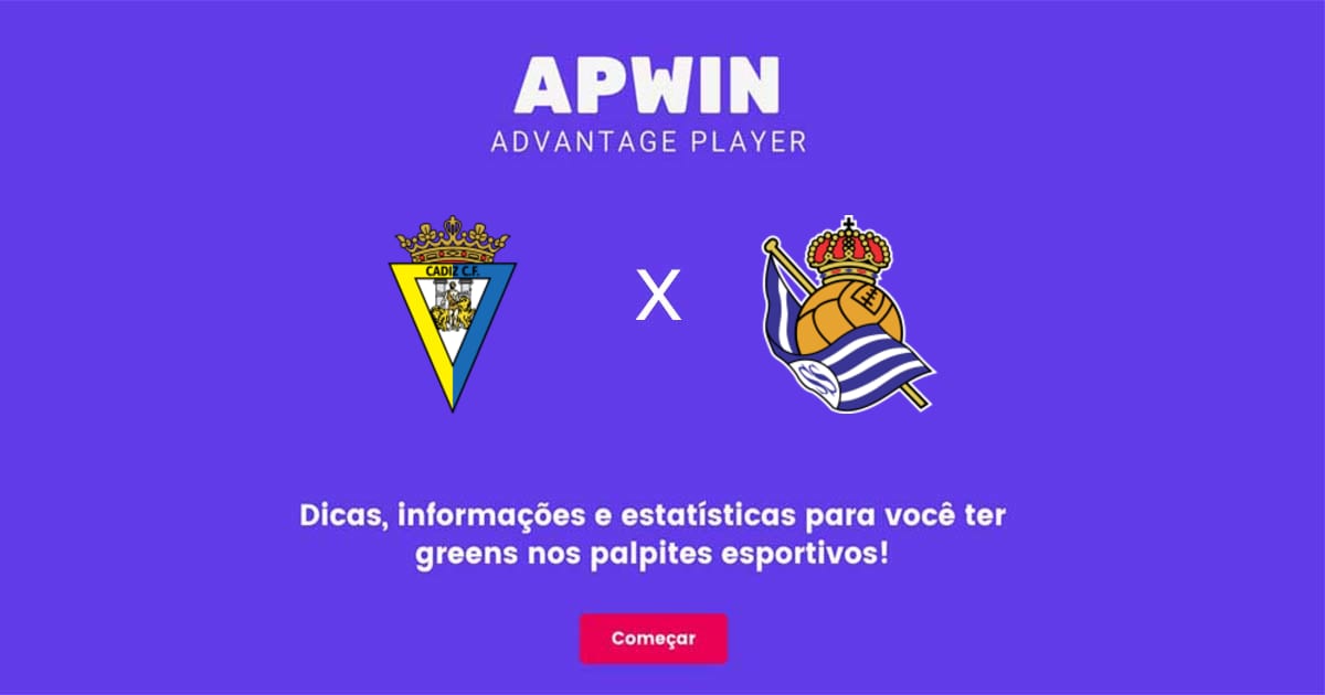 C&aacute;diz x Real Sociedad Estat&iacute;sticas | 14/08/2022 | APWin