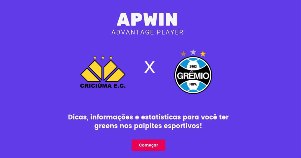 Crici&uacute;ma x Gr&ecirc;mio Estat&iacute;sticas | 30/08/2022 | APWin