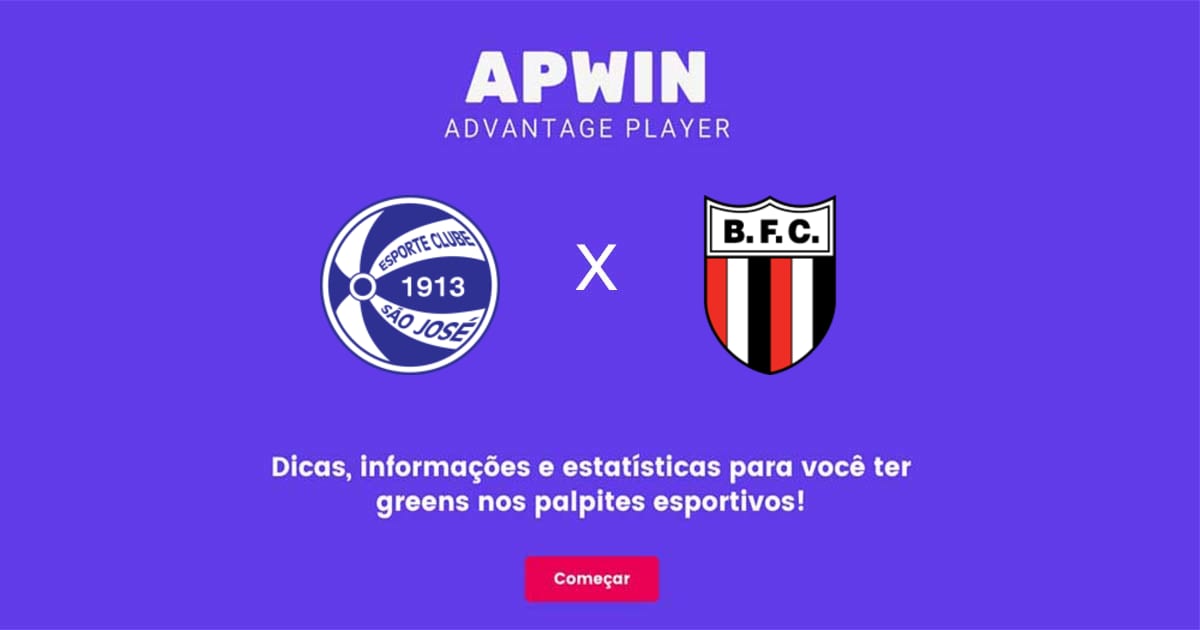 EC S&atilde;o Jos&eacute; x Botafogo SP Estat&iacute;sticas | 23/07/2022 | APWin