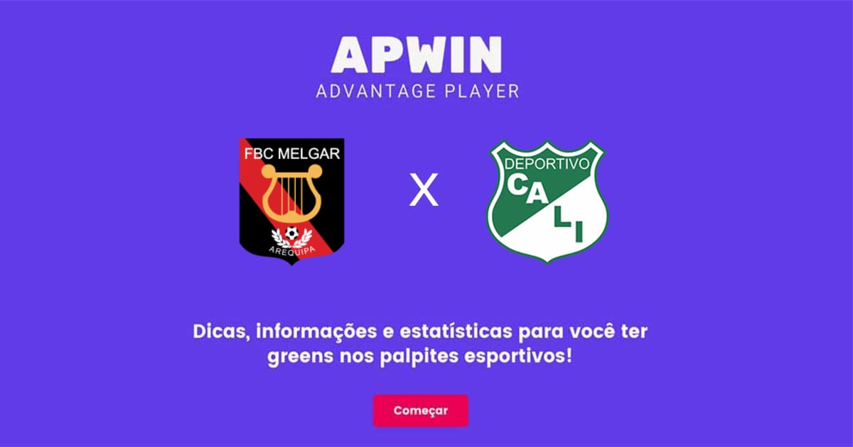 Melgar x Deportivo Cali Estat&iacute;sticas | 06/07/2022 | APWin