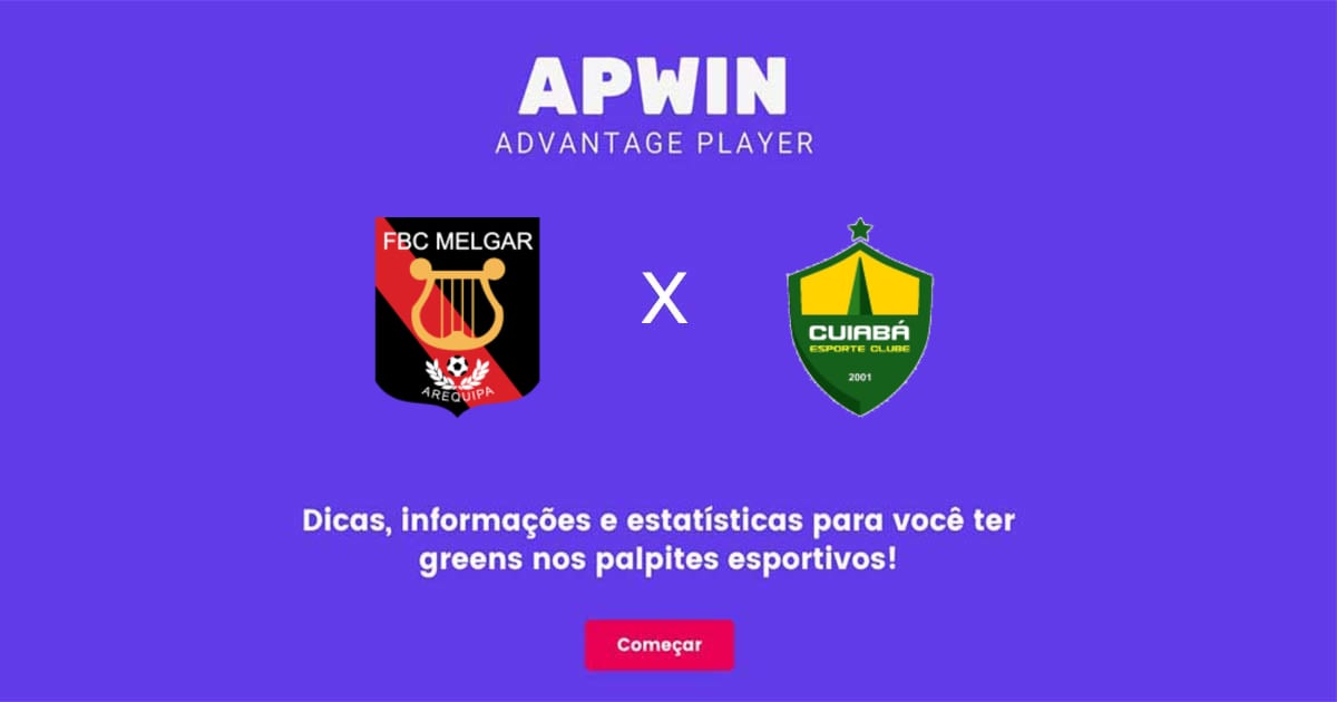 Melgar x Cuiab&aacute; Estat&iacute;sticas | 26/05/2022 | APWin